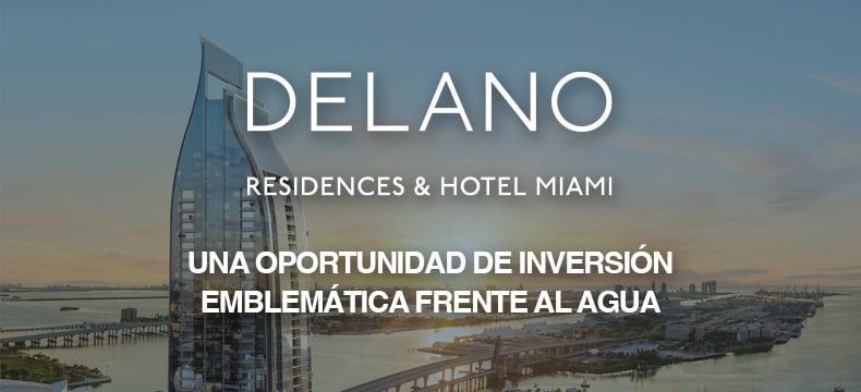 Residencias Delano en el centro de Miami: una oportunidad de inversión emblemática frente al mar