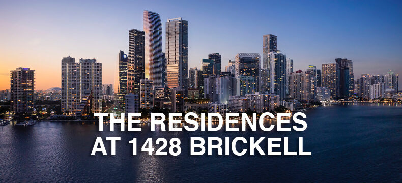 As residências em 1428 Brickell chegando a Brickell Miami