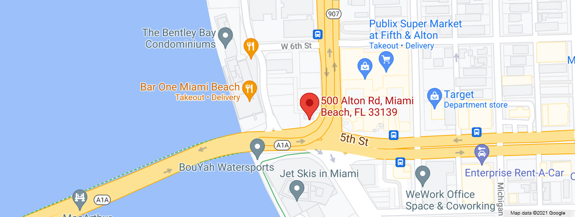 Map Five Park Miami Beach 